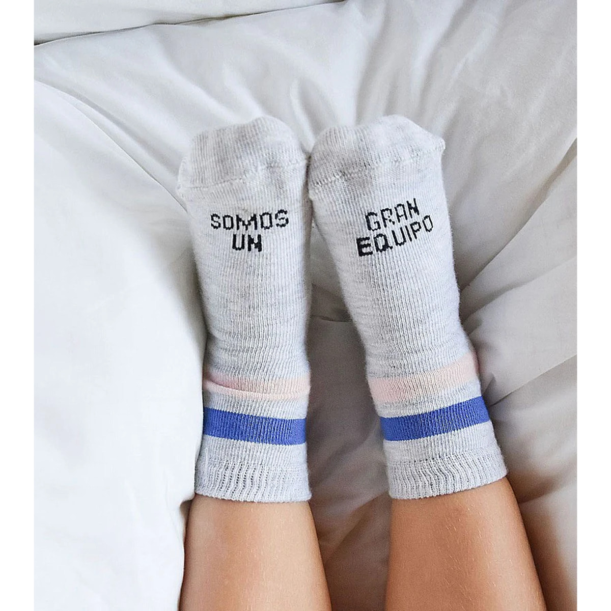 Mini - Calcetines "Somos un gran equipo" Rosa talla 23-26