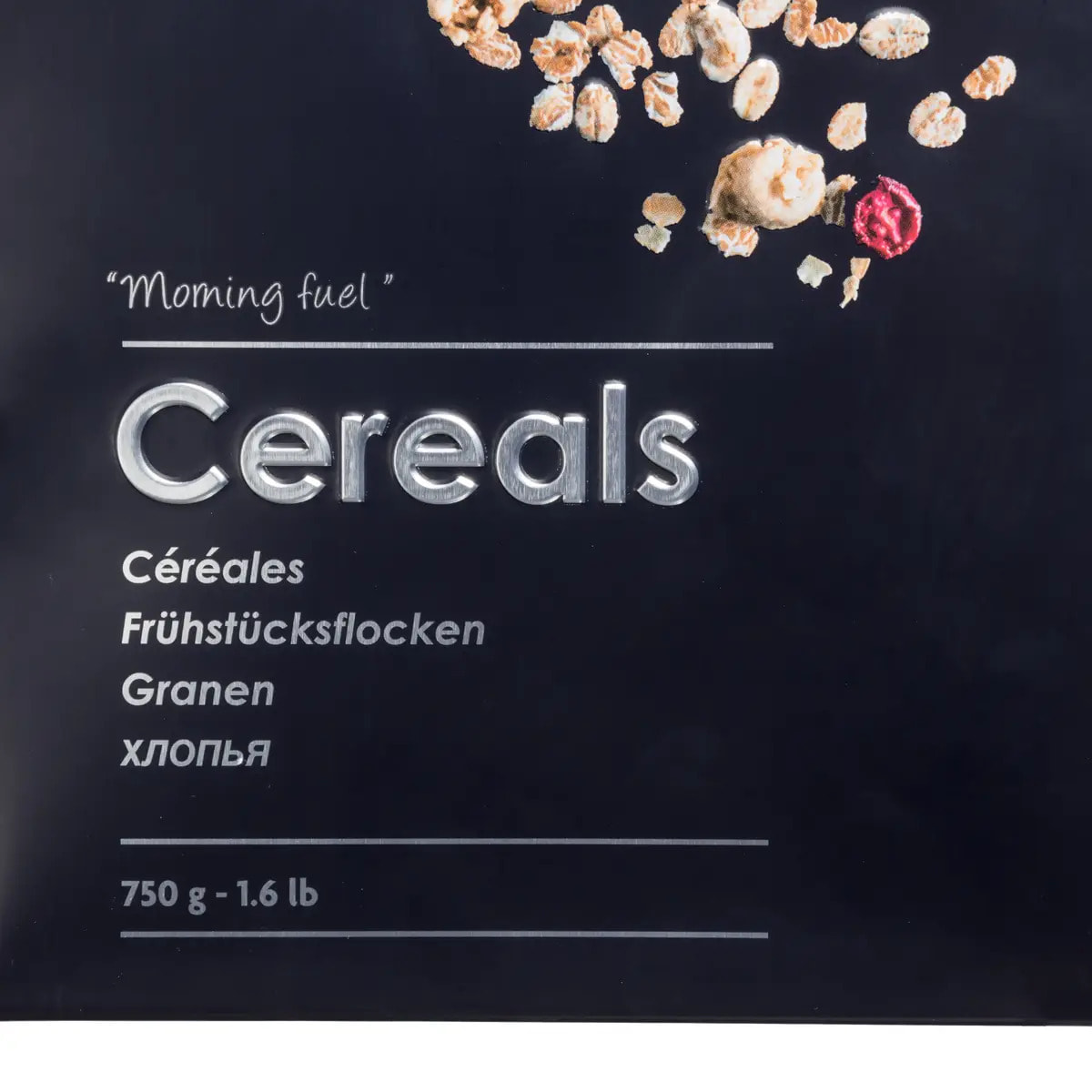 Boîte à céréales 750g métal "Black Edition" noir