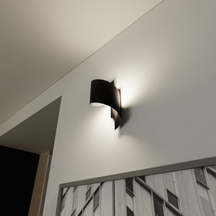 Lampada a parete Spiner in acciaio nero opaco