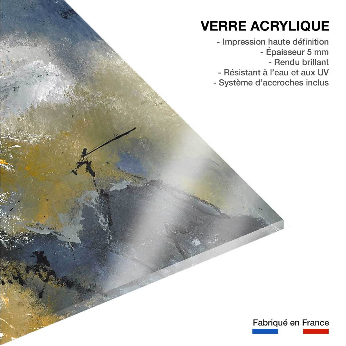 Tableau art abstrait nuances de gris Tableau plexiglas