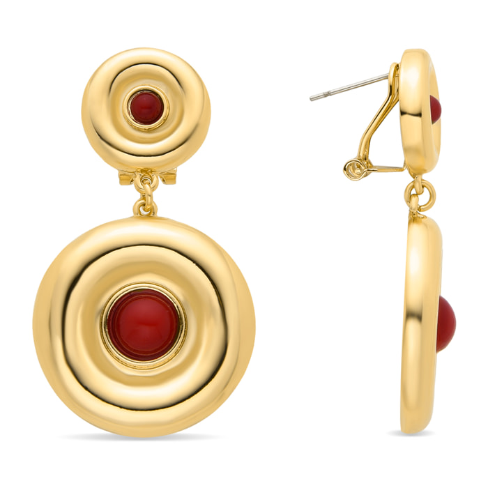 Pendientes acabado en oro amarillo de 18k