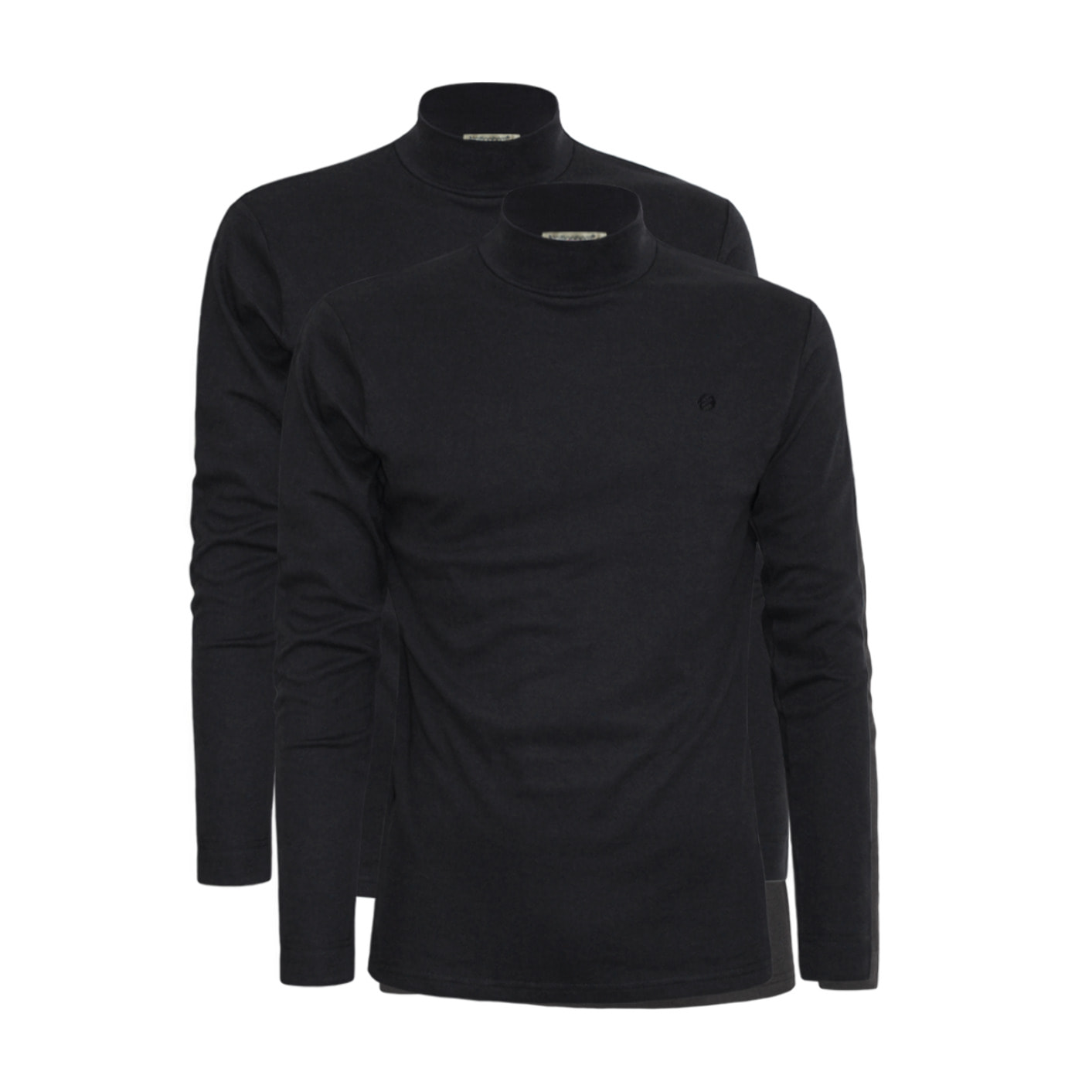 2 Maglie lupetto Uomo Caldo Cotone Nottingham, Art. NOTLPUDI Nero