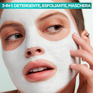 Trattamento Viso Argilla Anti-Brufoli 3in1 Maschera Scrub Detergente PureActive con Acido Salicilico e Niacinamide - Flacone da 150ml