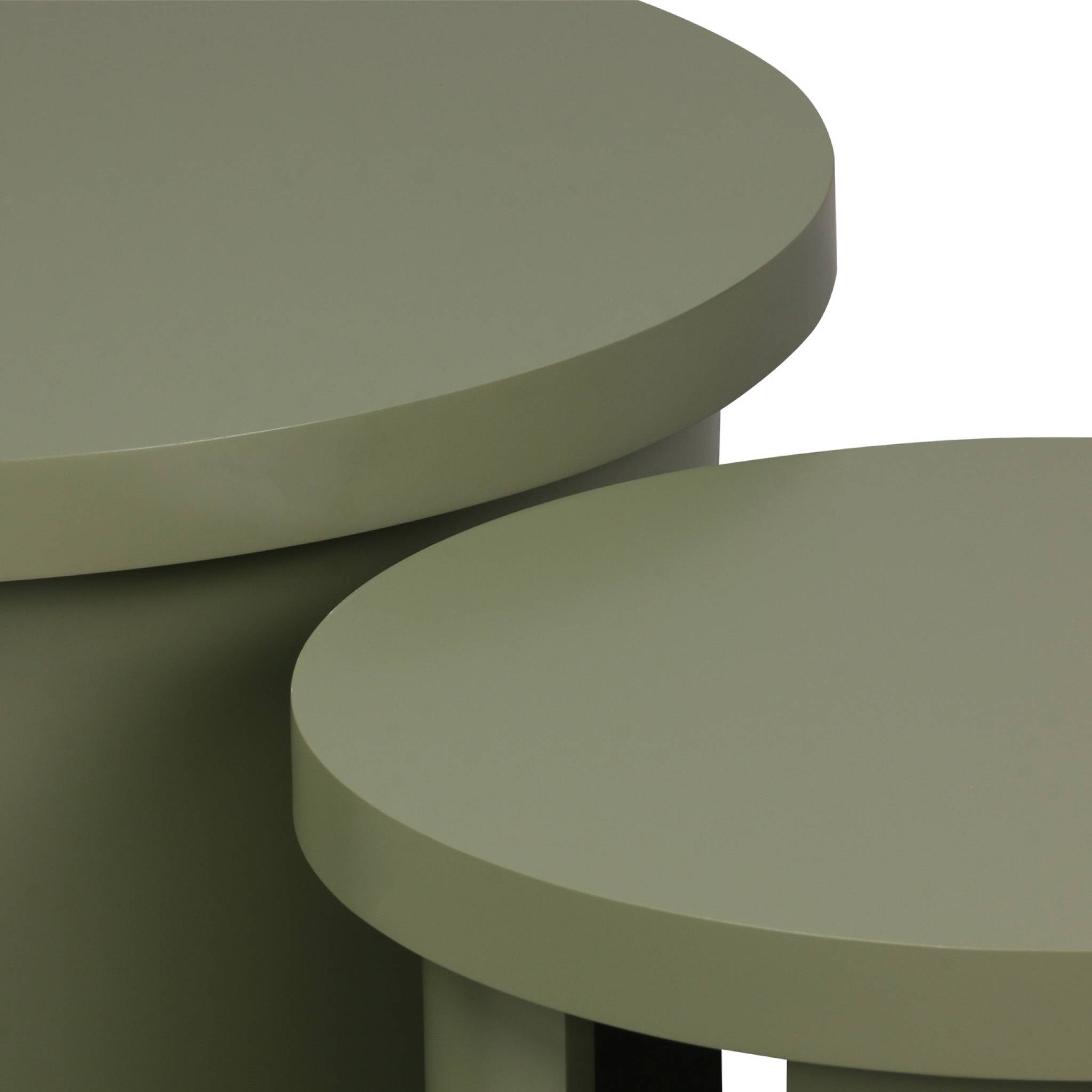 Set de 2 tables basses gigognes rondes   LUMA