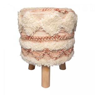 Tabouret NEHU Partiellement fabriqué à la main en Laine