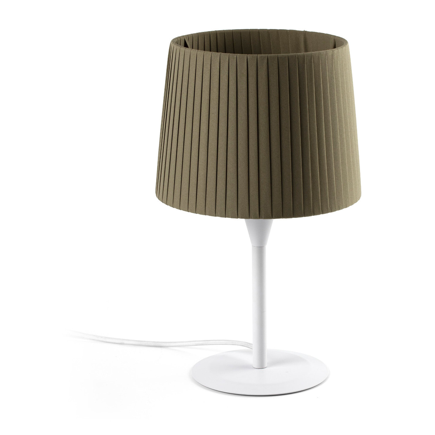 SAMBA S Mini lampe de table blanc/enrubanné vert