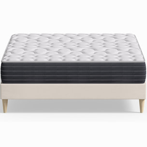 Pack lit en velours + Matelas mémoire de forme - DINA & MEMO HR