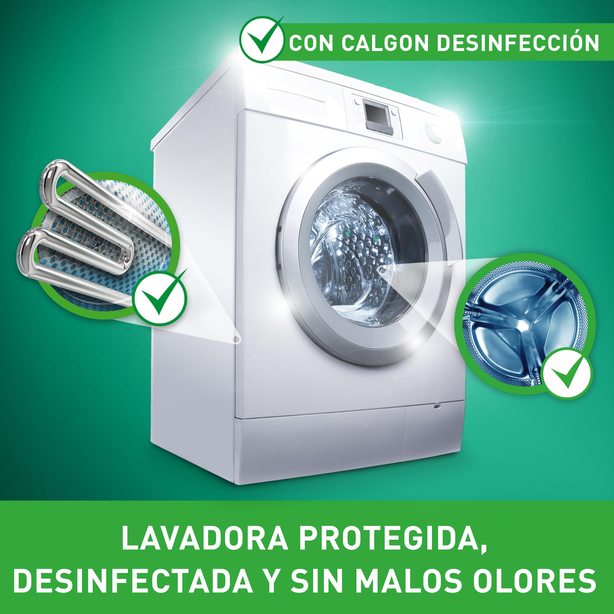 CALGON DESINFECCIÓN GEL - LÍQUIDO BACTERICIDA Y ELIMINACIÓN DE MALOS OLORES DE LA LAVADORA, 750ML