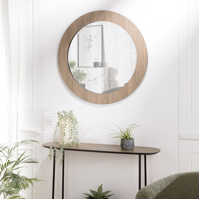 JULIA - Miroir rond 80x80cm couleur mocha