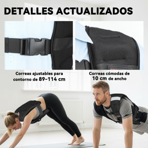 Chaleco Lastrado 8kg, Chaleco Peso Entrenamiento Transpirable, con 2 Correas Ajustables y Bandas Reflectantes, para Entrenamiento de Fuerza, Jogging, Negro