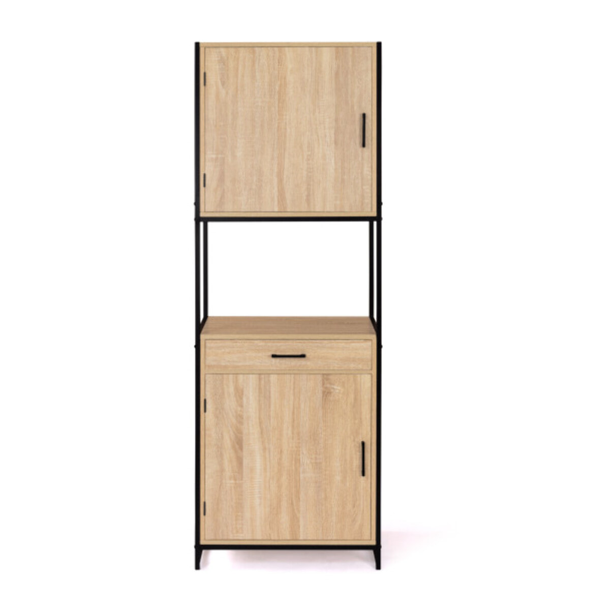 Vaisselier industriel Memphis - Bois / Noir