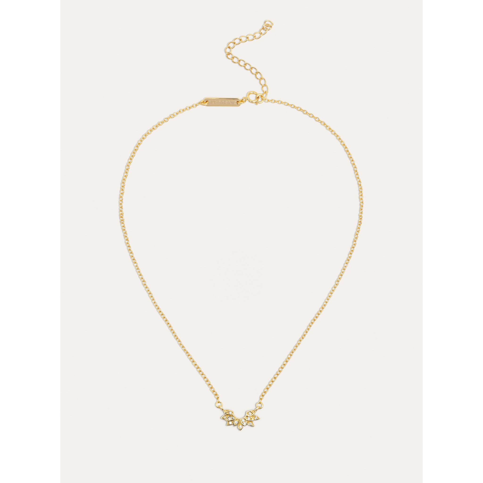 Collar Lotus Plata Baño Oro