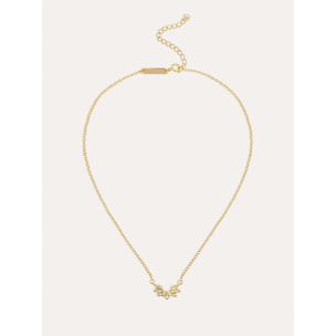 Collar Lotus Plata Baño Oro