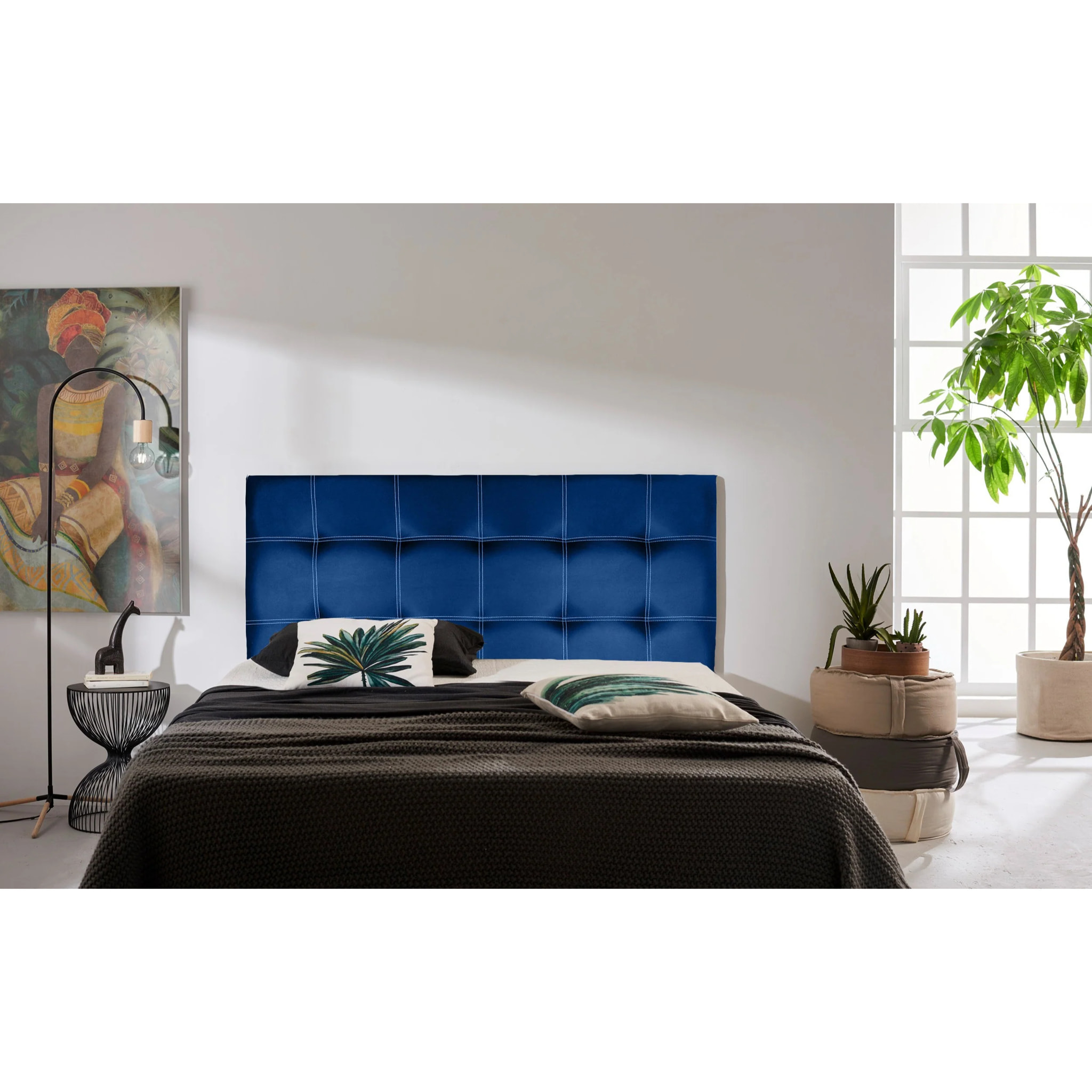 Cabecero Iris Polipiel Azul 130