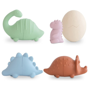 Mushie Pack 4 Pzas. Dino Baño Solid