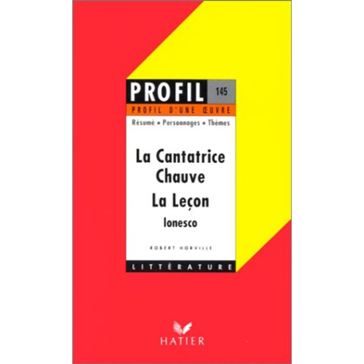 Ionesco, Eugène | Profil d'une oeuvre : La Cantatrice chauve (1950), La Leçon (1951), Ionesco : résumé, personnages, thèmes | Livre d'occasion