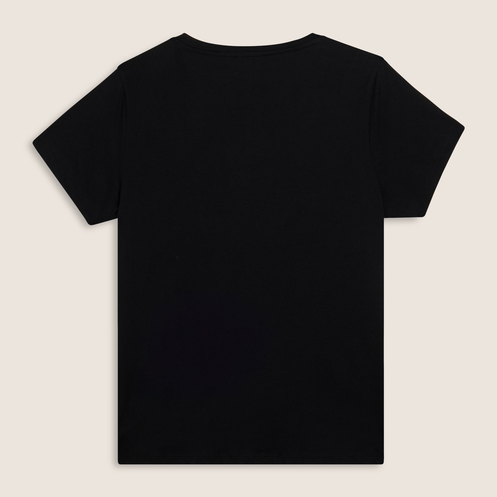 T-shirt in cotone Supima con logo in paillettes bicolore