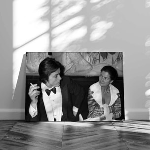 Tableau de célébrités Alain Delon et Simone Veil Tableau alu Dibond