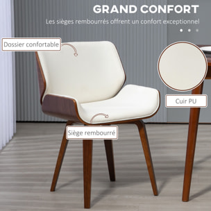 Lot de 2 chaises – Esprit vintage – Idéal salle à manger