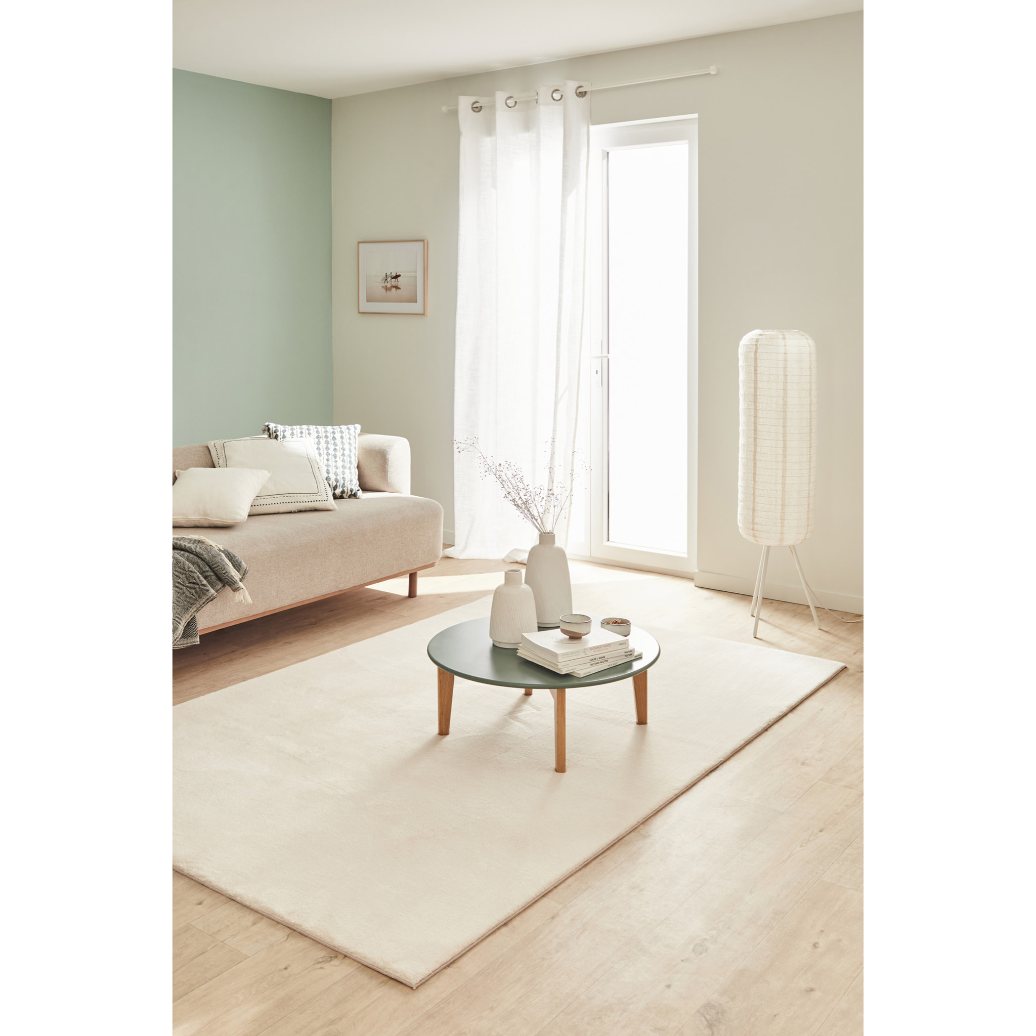 Loft - Tapis doux lavable en machine - Crème