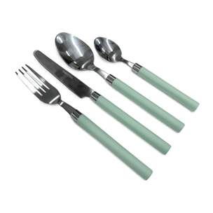 Set 24 Posate in Acciaio Inox 18/10, lavabile in lavastoviglie, design materico, Intrecci