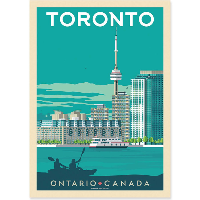 Affiche - Toronto - Olahoop Travel Posters
