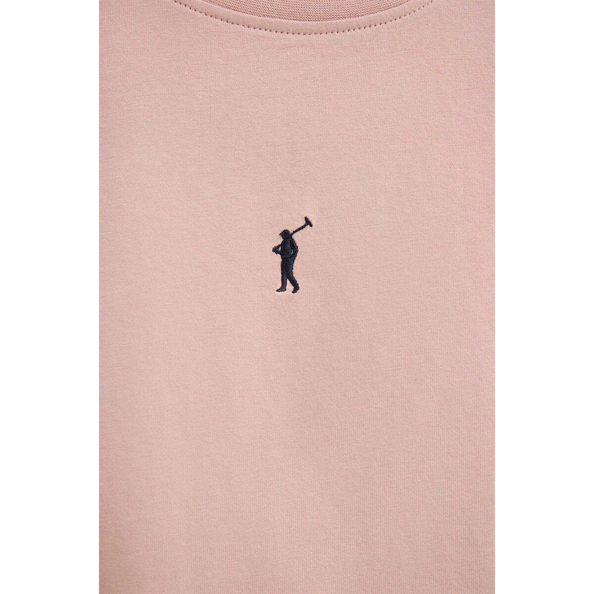Camiseta sin mangas rosa palo de corte slim con bordado Rigby Go