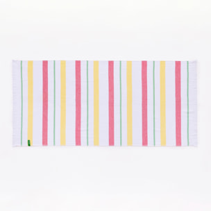 Hammam 80x165cm 350gsm 100% algodón rosa, amarillo y verde rainbow be