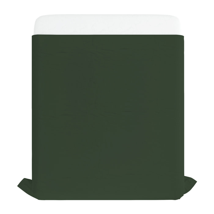 LENZUOLO SOPRA MAX COLOR, 100% Cotone, Tinta Unita, Made in Italy - VERDE OLIVA