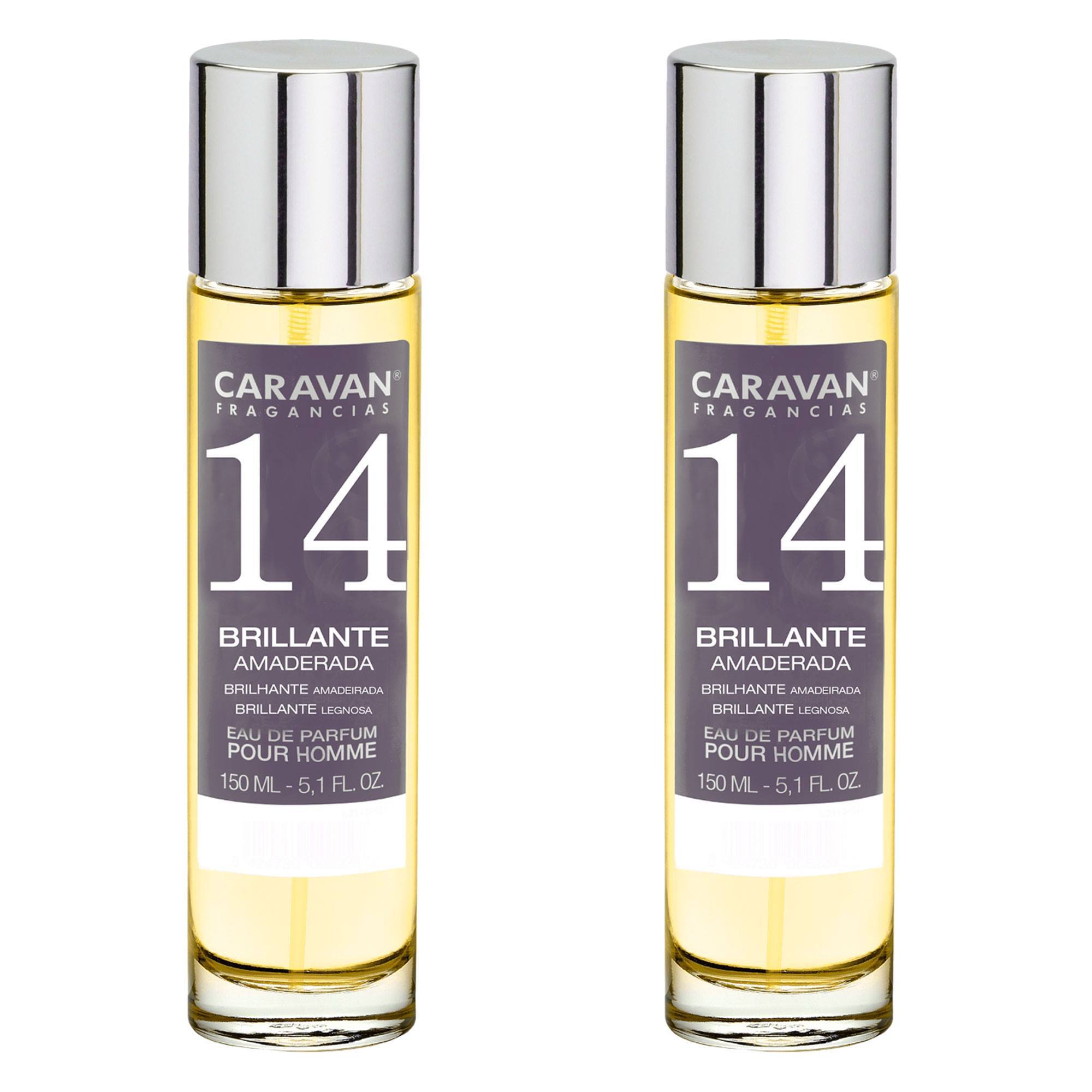 Caravan fragancias - caja de regalo con 2 perfumes nº14 de 150 ml, para hombre