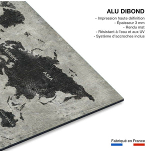 Tableau Carte du monde punky Tableau alu Dibond