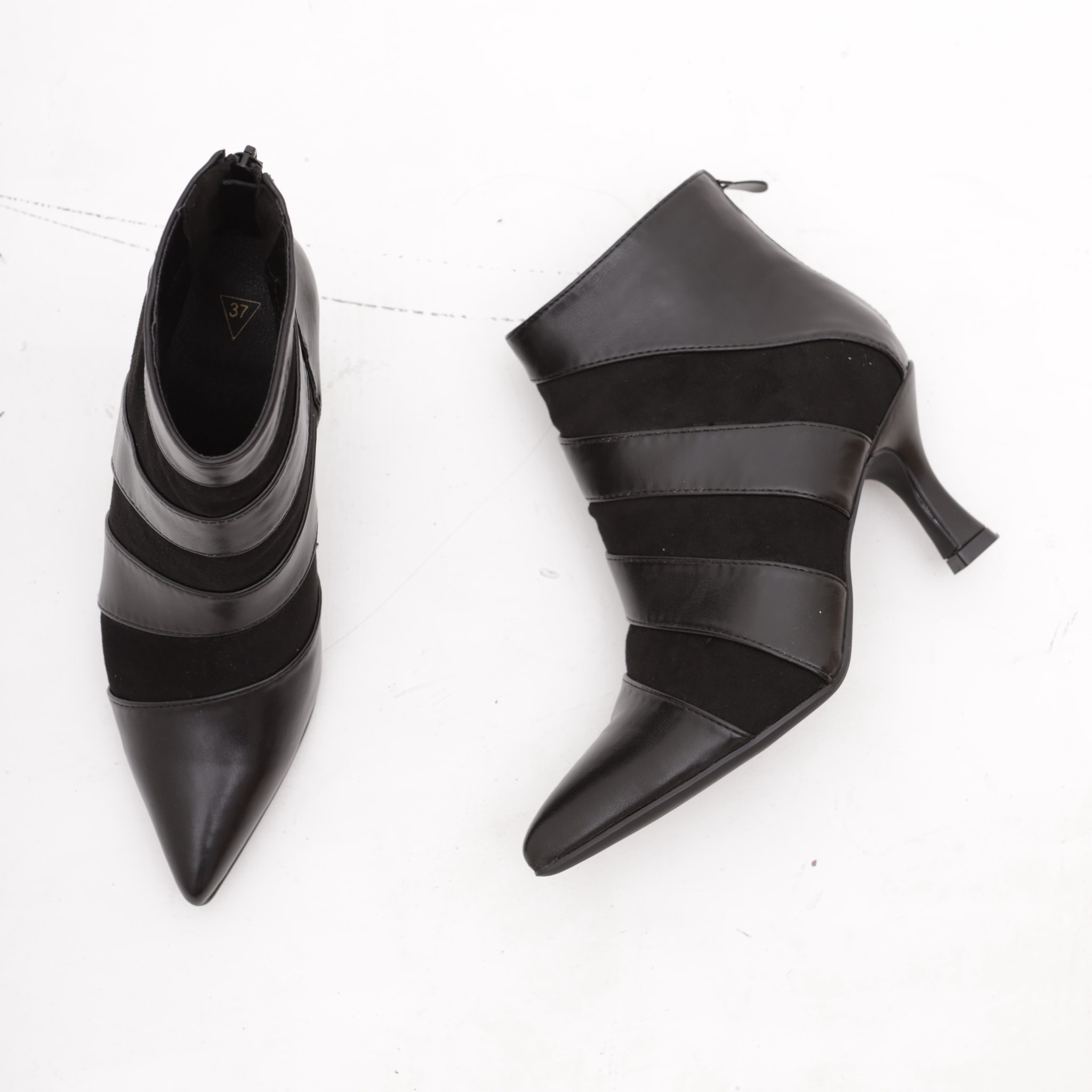 TRONCHETTO BASSO STRIPES NERO