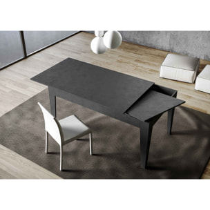 Table extensible 90x120/180 cm Cico Anthracite Spatulé