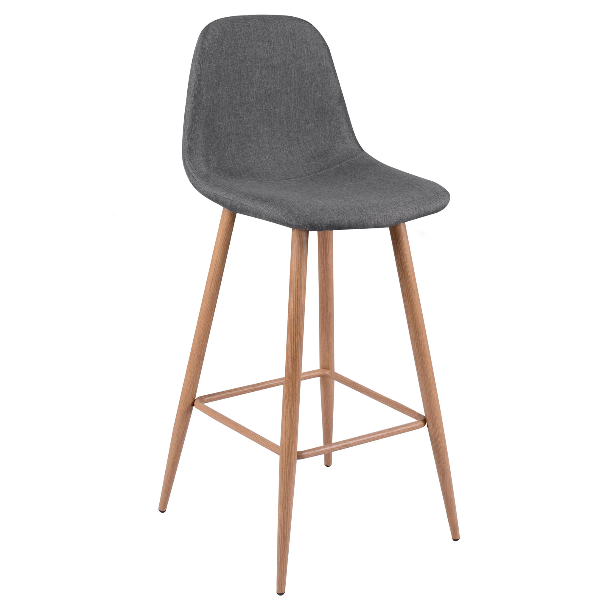 Lot de 2 chaises de bar 72.5 cm en tissu gris - Fredrik
