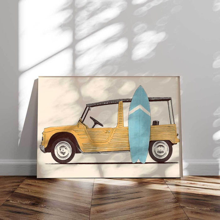 Tableau Voiture Mehari et planche de surf Tableau alu Dibond