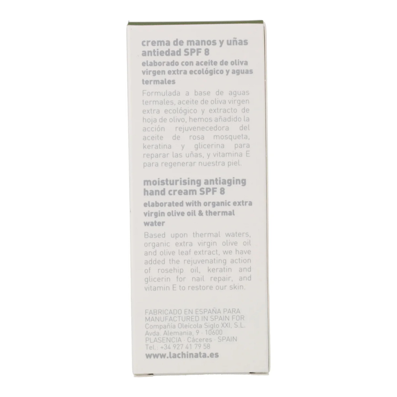 Crema de Manos Antiedad SPF8  La Chinata 50 ml