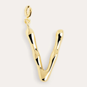 Charm Letter XL Baño Oro