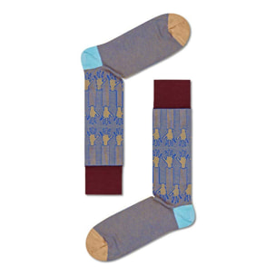 Calcetines dressed hands up diseño azules y amarillos