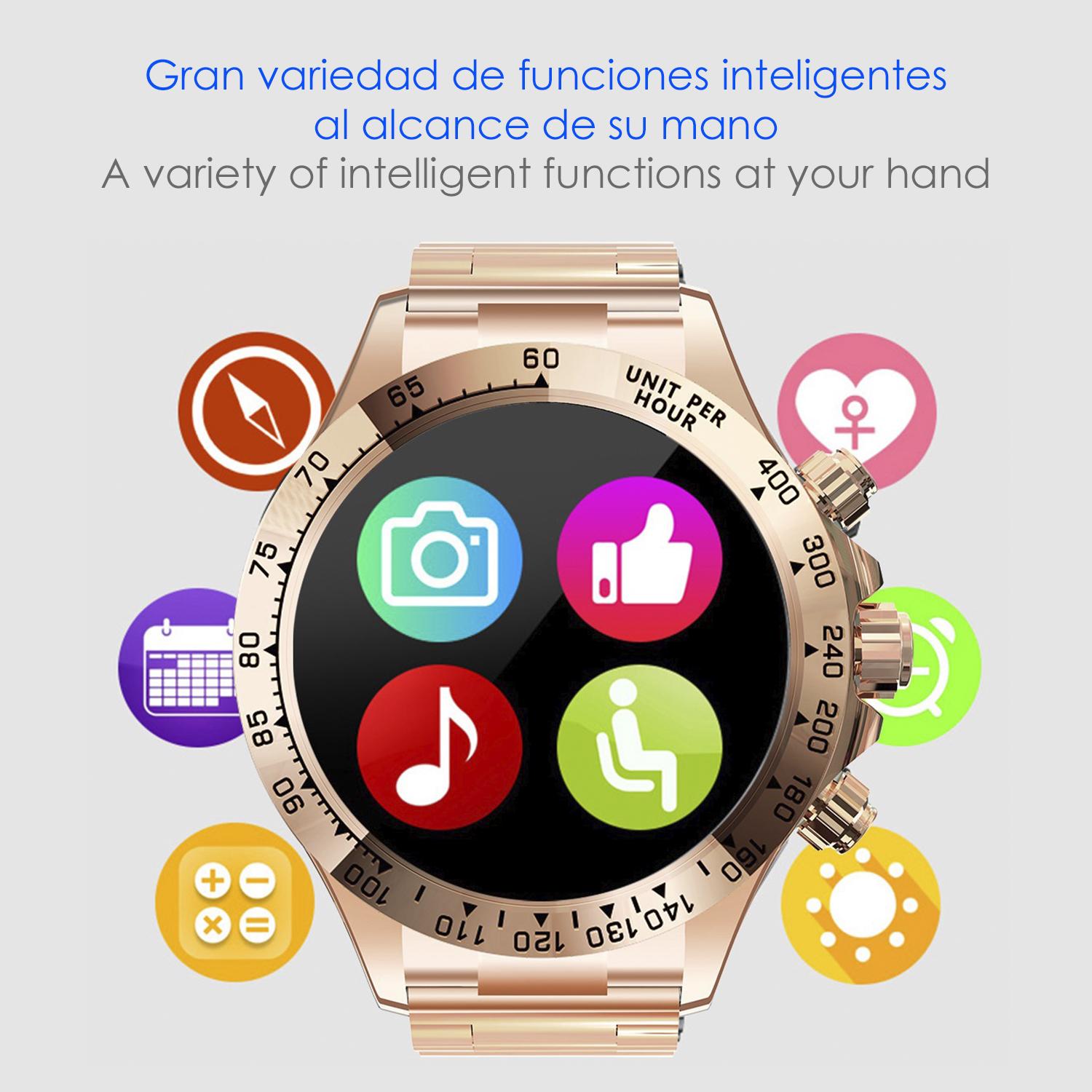 Smartwatch G6 Max. Chiamate BT, notifiche, assistente vocale. Misuratore di pressione e frequenza cardiaca, multisport.