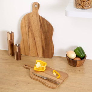 Planche à découper Acacia 35x20cm beige