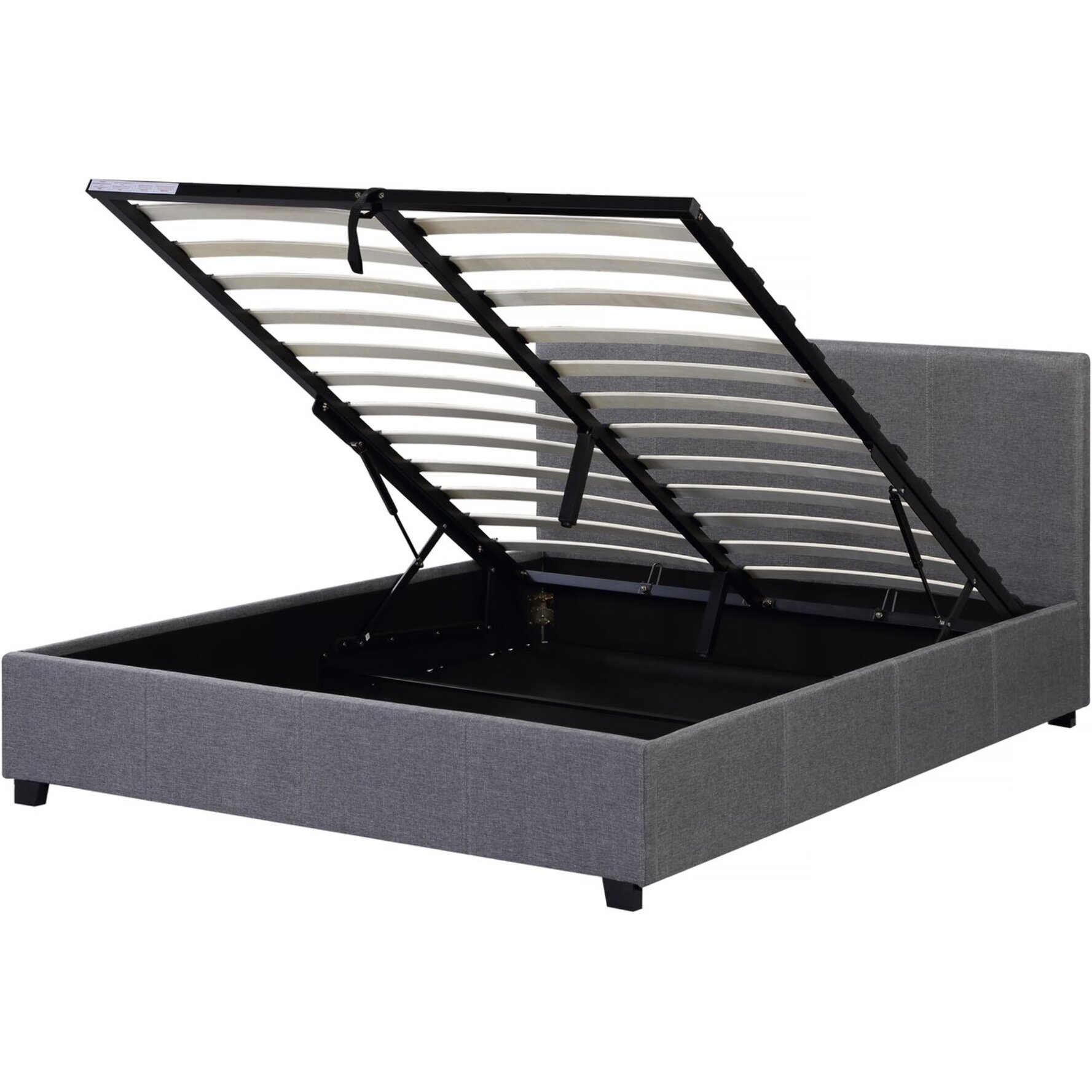 Lit double avec coffre "Carla" - 160 x 200 - Gris