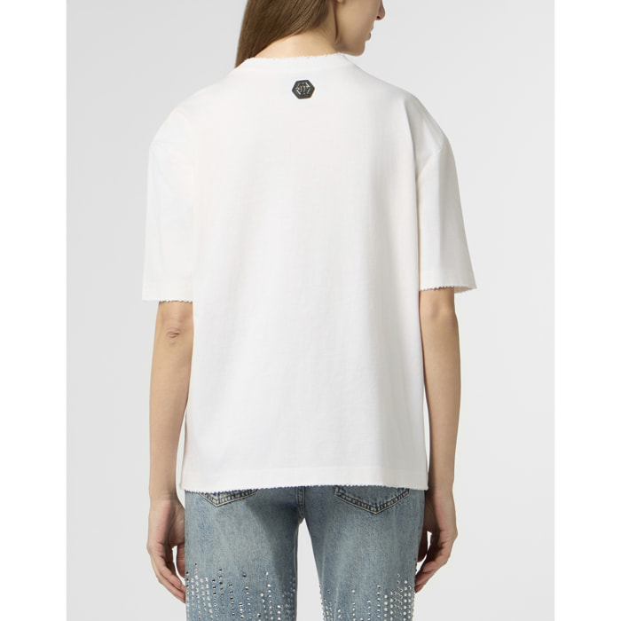 PHILIPP PLEIN Washed Man Fit T-Shirt Cannes Tennis Club