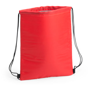 DAM Mochila nevera Nipex de cuerdas, con interior isotermo acabado en aluminio y esquinas reforzadas. 32x4x42 Cm. Color: Rojo