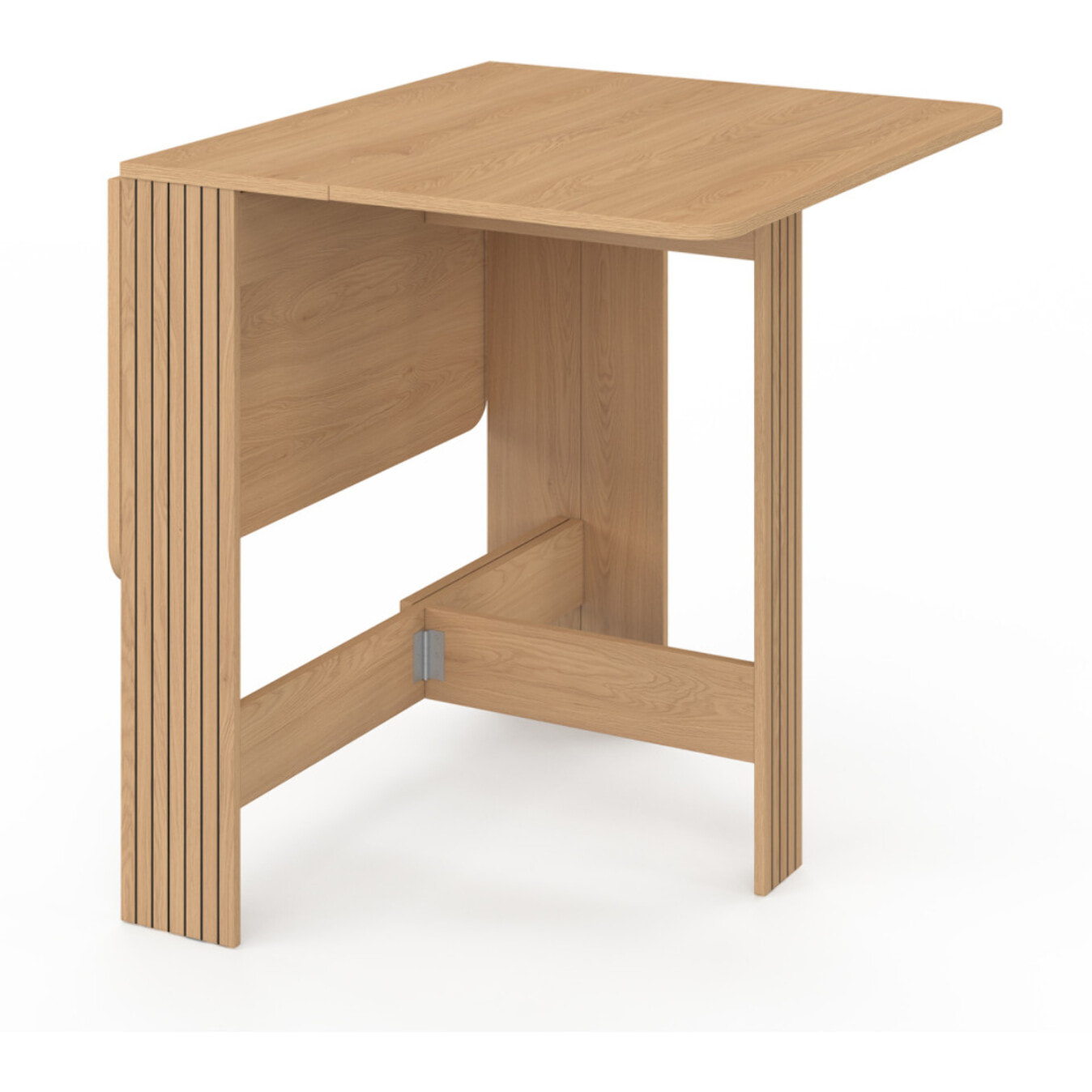 Table à manger dépliable Faustine bois et lattes 103cm