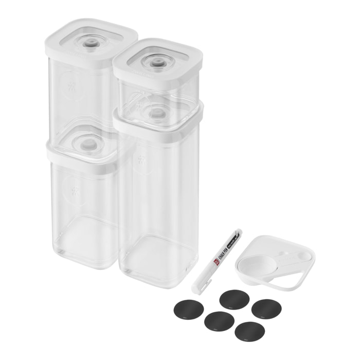 Set de démarrage sous vide Zwilling Fresh & Save, CUBE M, pompe sous vide, cuillère doseuse, étiquettes NFC, 5 pcs
