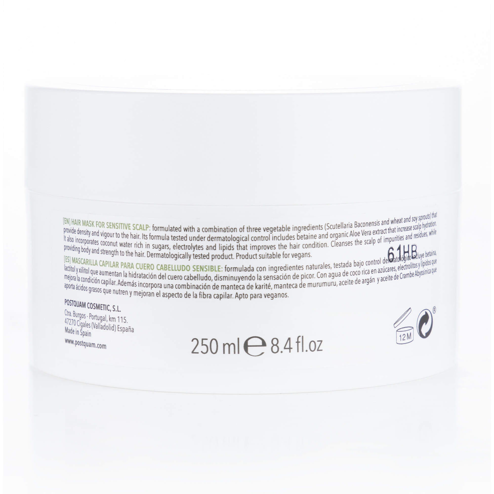 Maschera Per Capelli Per Pelli Sensibili 250Ml