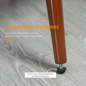 HOMCOM Set de 2 Sillas de Comedor Sillas de Cocina Modernas con Asiento Tapizado en PU y Patas de Madera para Salón Oficina Dormitorio Carga 120 kg 50,5x59x82 cm Negro