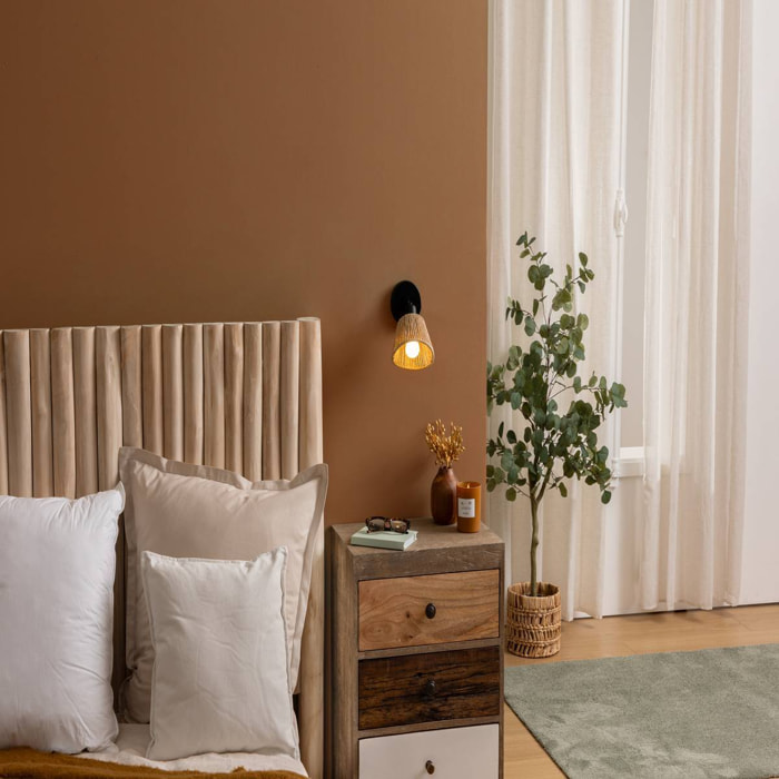 Applique murale plafonnier Myha beige 10x10cm