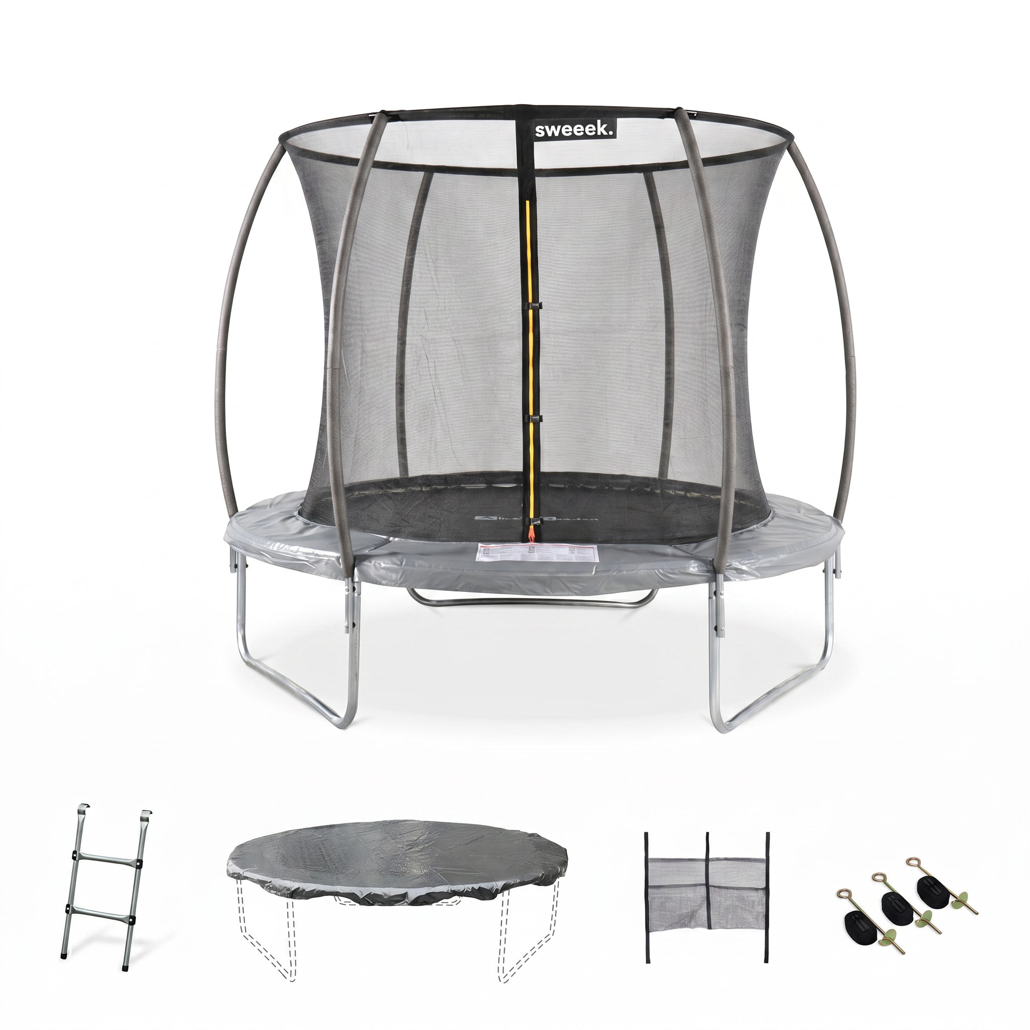 Trampoline 250cm filet intérieur avec pack d'accessoires PLUTON INNER XXL