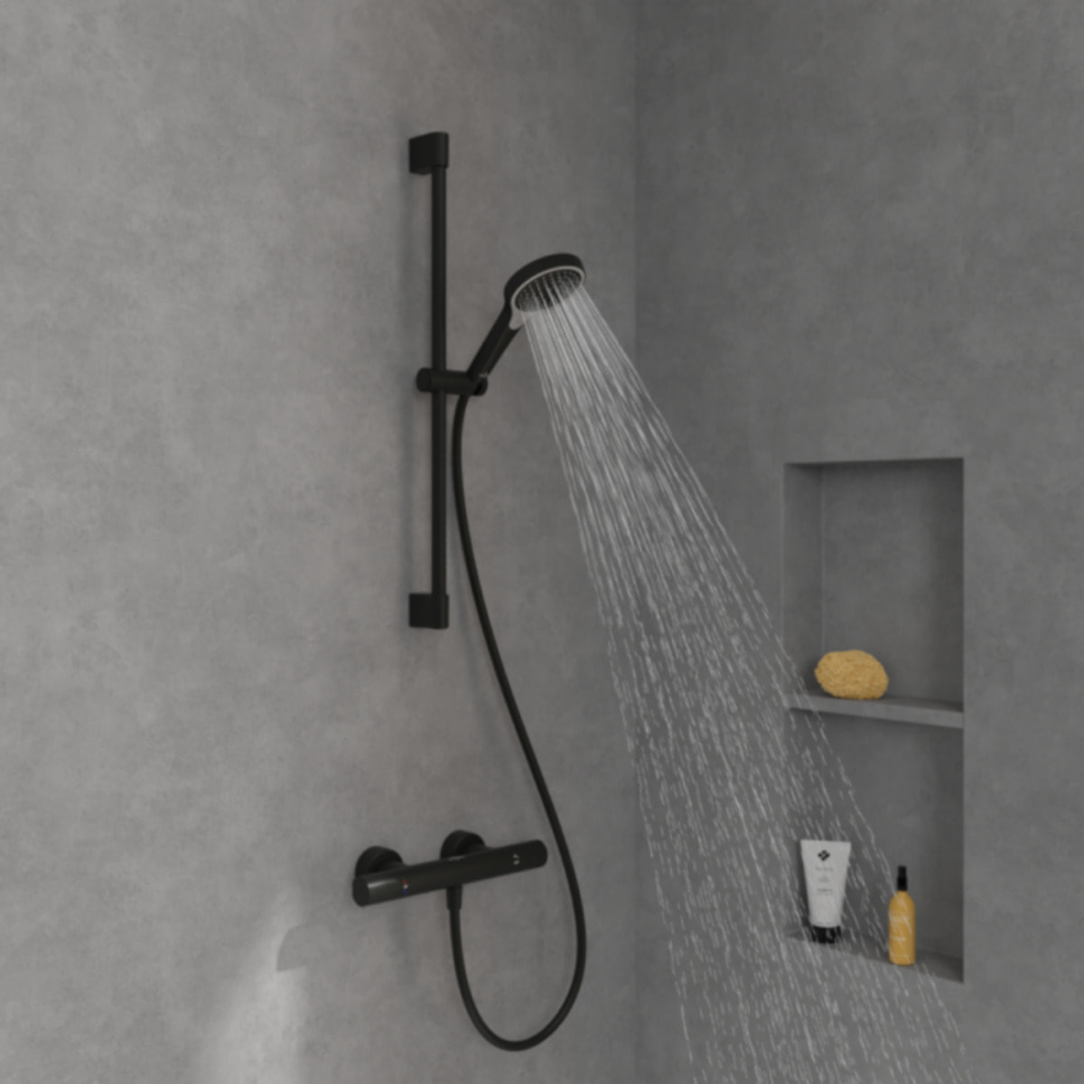 Ensemble de douche 3 jets Verve Showers Noir mat